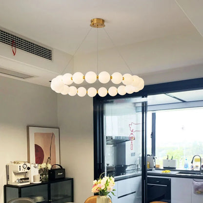 DecorBites™ Gold Acrylic LED Ceiling Chandelier for Living Room Bedroom Pendant Lighting