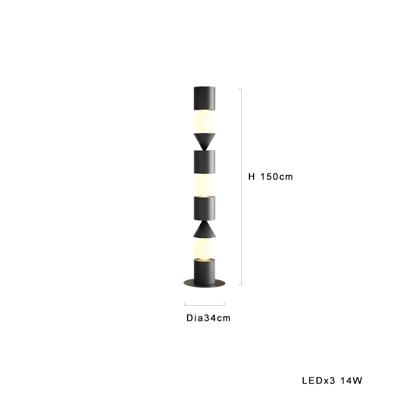 DecorBites™ Black LED Floor Lamp for Home Decorative Lighting
