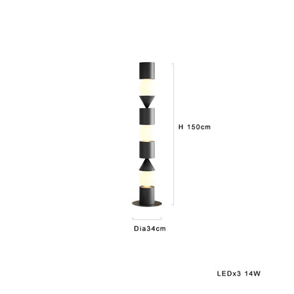 DecorBites™ Black LED Floor Lamp for Home Decorative Lighting
