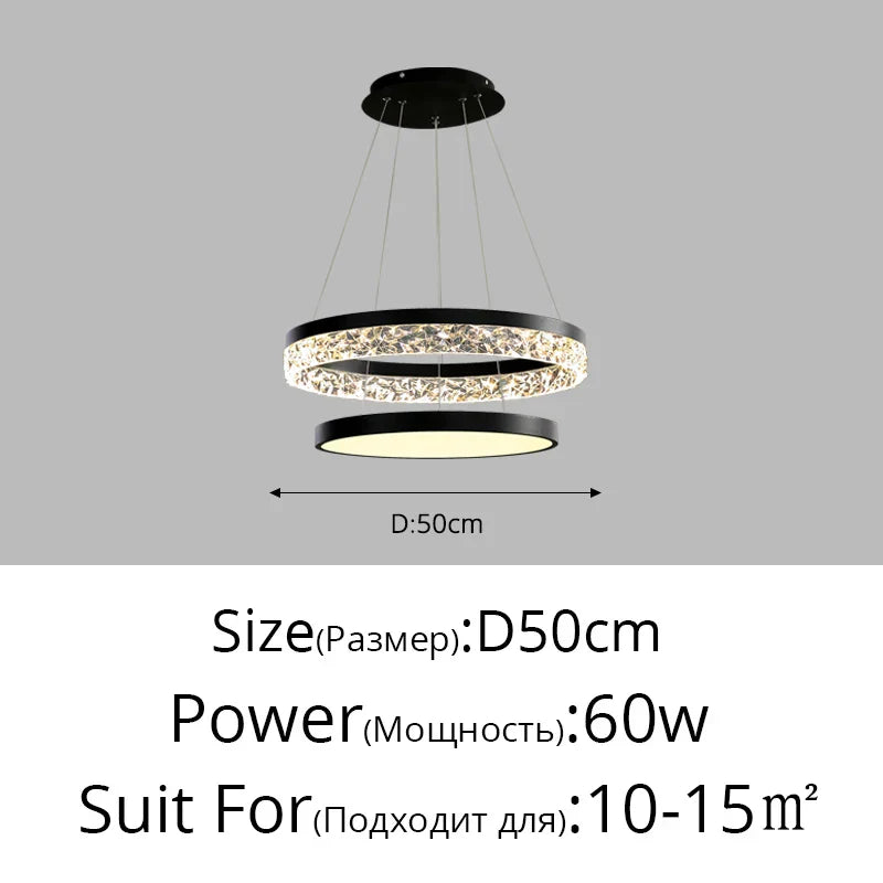 DecorBites™ LED Chandelier Pendant Light with Remote Control for Home Decor