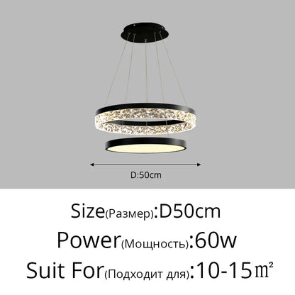 DecorBites™ LED Chandelier Pendant Light with Remote Control for Home Decor