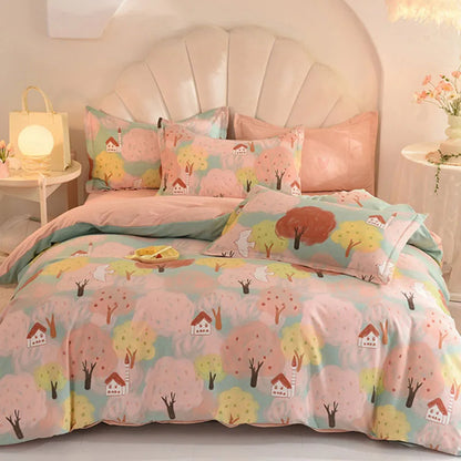 DecorBites™ Cotton Thickened Bedding Set - Single/Double Size, High Quality, Warm & Soft.