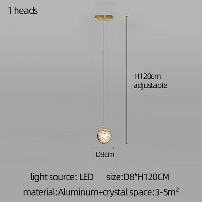 DecorBites™ Crystal Ball Chandelier: Modern Loft & Staircase Hanging Light for Home, Hotel & Mall