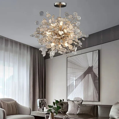 DecorBites™ 2024 Trend LED Ceiling Chandelier for Living Dining Bedroom, Modern Lustre Hanging Light