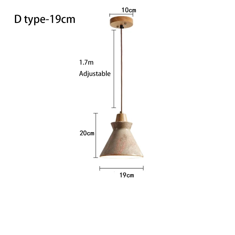 ™ Japanese Style Yellow Stone Pendant Lamp for Bedroom, Restaurant, and Bar