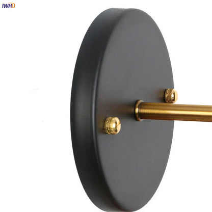 DecorBites™ Gold Industrial LED Wall Lamp for Loft Stair & Bedroom Lighting