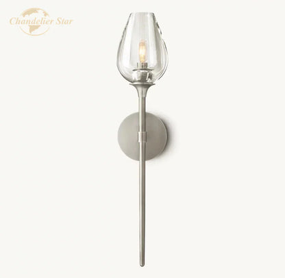 DecorBites™ LED Tulip Glass Wall Sconce Indoor Lighting Fixture for Bedroom & Living Room