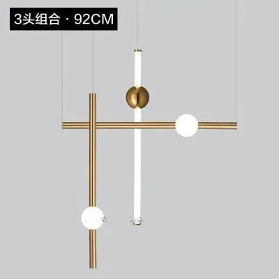 DecorBites™ Geometric Line Frame Chandelier Pendant Lights for Stairs and Table Decor