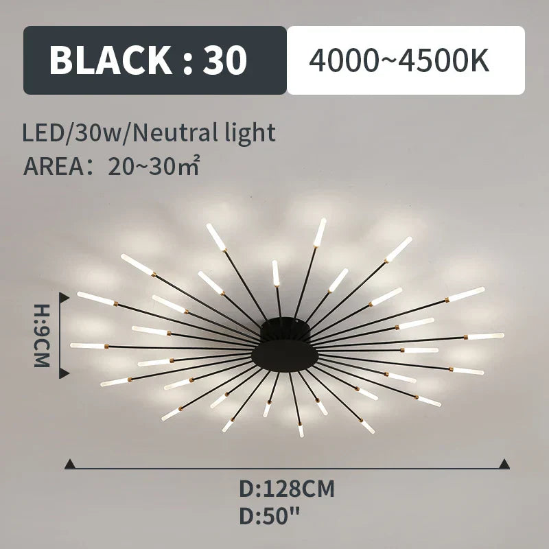DecorBites™ LED Fireworks Pendant Lamps - Modern Living Room Bedroom Chandelier Lighting
