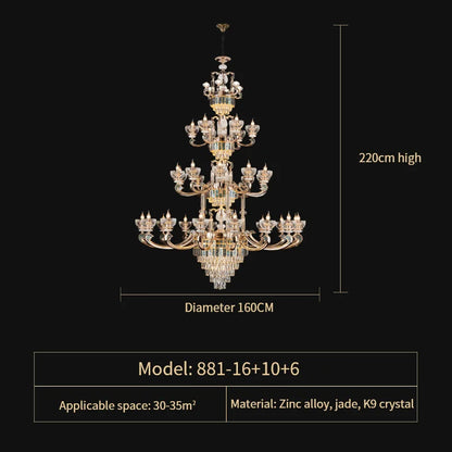 DecorBites™ Crystal Candle Chandelier: Modern European Living Room Lighting