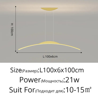 DecorBites™ LED Ceiling Pendant Lamp: Minimalist Chandelier, Height Adjustable, Home Decor Solution
