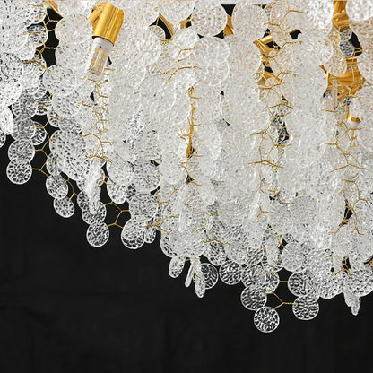 DecorBites™ Gold Chandelier Glass Pendant Lamp for Home Decor - Modern Luxury Lighting