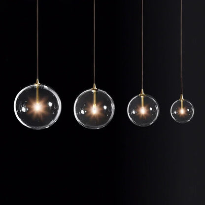 DecorBites™ Gold Metal Globe Pendant Light with LED G4 Bulb for Dining Room