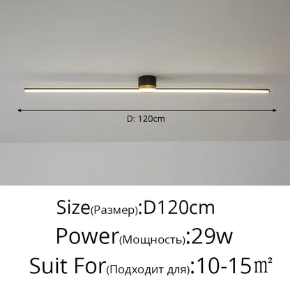 DecorBites™ LED Strip Ceiling Light: Sleek Modern Design for Home Lighting Ambiance