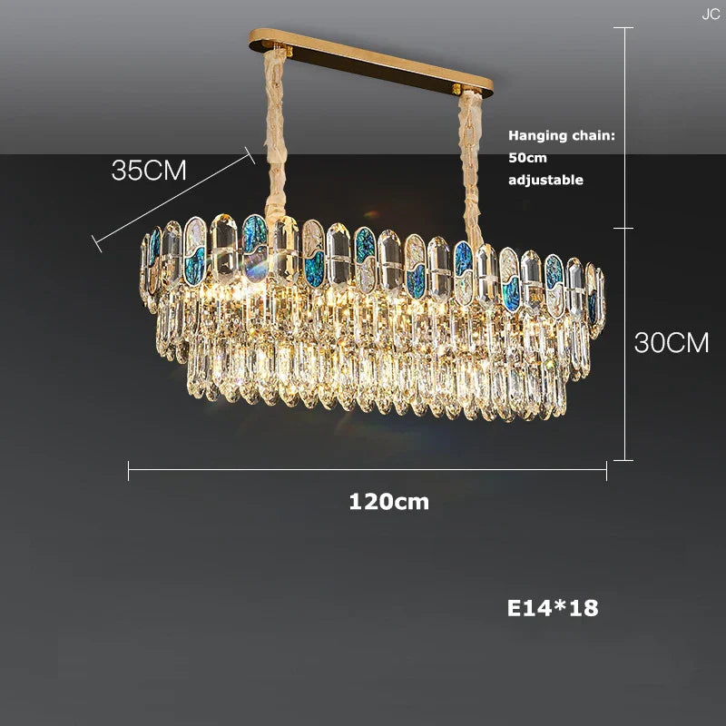 DecorBites™ Crystal Chandelier LED Lighting for Living Room