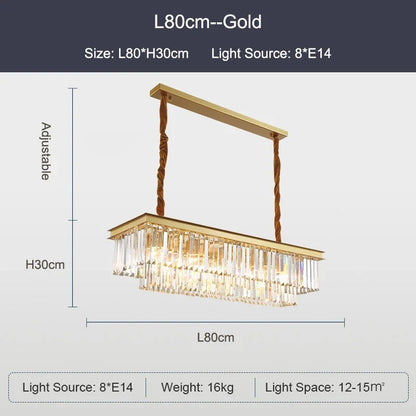 DecorBites™ Black Gold Crystal Ceiling Chandelier: Modern LED Pendant Light for Luxe Living Spaces