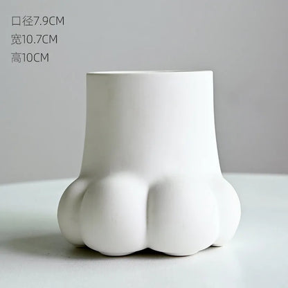 DecorBites™ Cute Cartoon Cat Claw Ceramic Vase Home Decoration