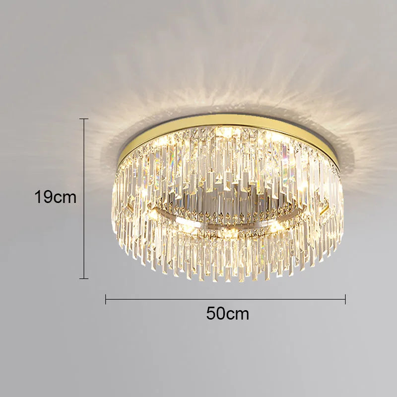DecorBites™ Crystal Ceiling Lamp: Modern Minimalist Light Luxury for Home Indoor Lighting