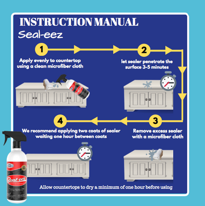 Seal-eez Granite Sealer & Stone Counter Top Sealer 24oz