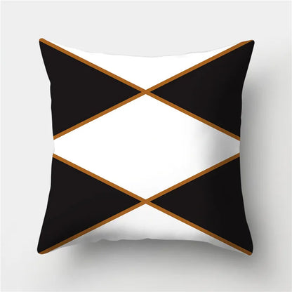 DecorBites™ Geometric Stripes Pillowcase 45x45cm Polyester Cushion Cover for Living Room