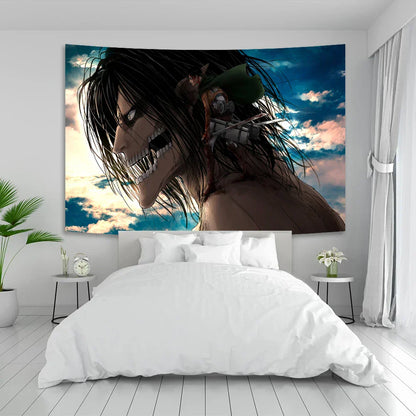 DecorBites™ Attack On Titan Boho Tapestry: Aesthetic Room Decor for Teen Bedrooms