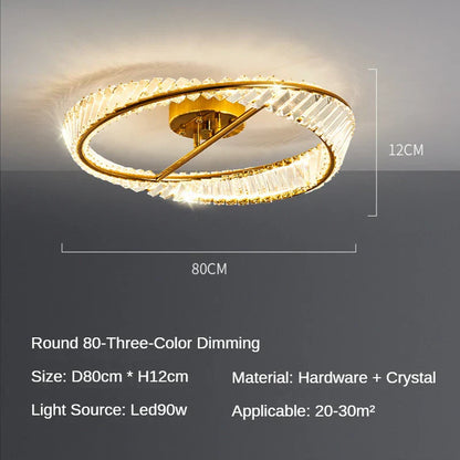 DecorBites™ Crystal LED Chandelier Lamps: Modern Luxury Ceiling Lights for Bedroom & Living Room