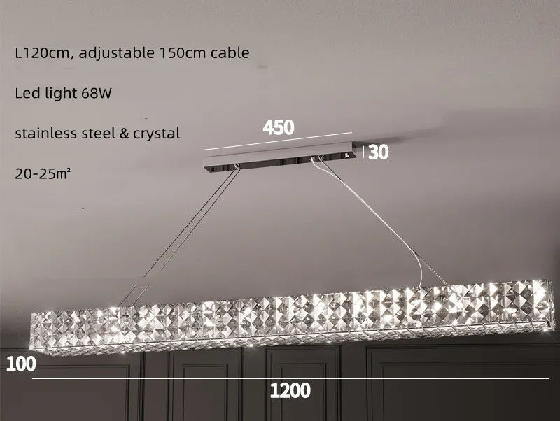 DecorBites™ Crystal LED Chandelier - Modern Luxe Living Room Lighting