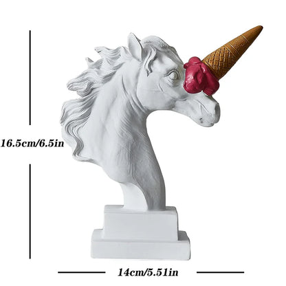DecorBites™ Horse Head Sculpture Resin Animal Statue Modern Home Decor