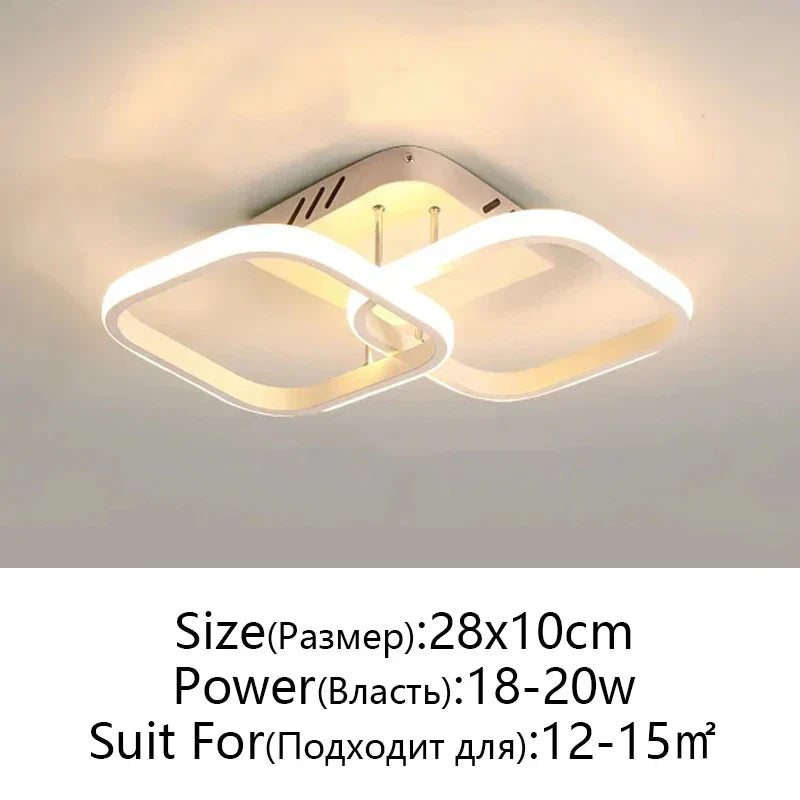 DecorBites™ LED Ceiling Lamp for Modern Spaces - Minimalist Indoor Lighting