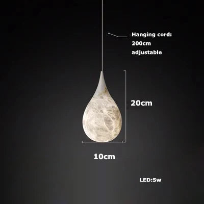 DecorBites™ Alabaster Pendant Lights LED Designer Hanging Lamps For Living Room