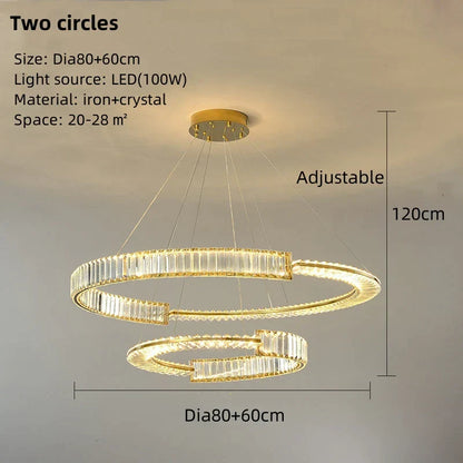 DecorBites™ Crystal LED Pendant Chandelier for Home Decor & Hospitality