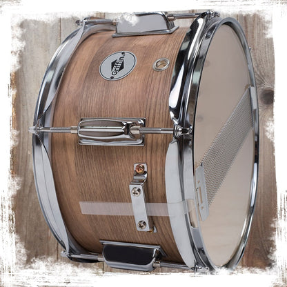 Popcorn Soprano Snare Drum by GRIFFIN | Acoustic Firecracker 10"x6" Poplar Wood Shell with Oakwood PVC | Mini Concert Marching Percussion Musical Instrument with Snare Throw Off, Drummers Key & Head