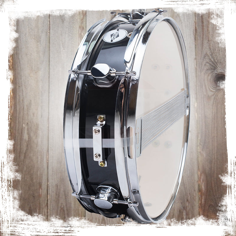 Piccolo Snare Drum 13" x 3.5" by GRIFFIN - 100% Poplar Wood Shell with Black PVC & White Coated Drum Head - Drummers Acoustic Marching Kit Percussion