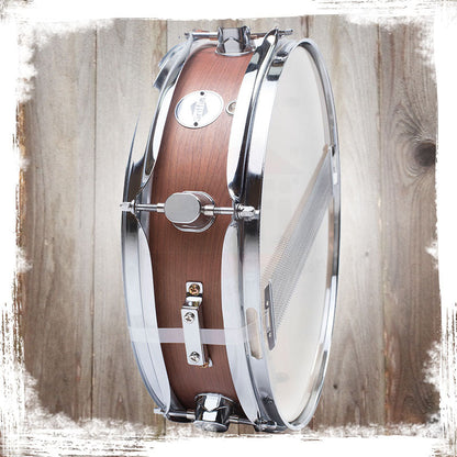 Piccolo Snare Drum 13" x 3.5" by GRIFFIN - 100% Poplar Wood Shell with Flat Hickory Finish & Coated Drum Head - Drummers Acoustic Marching Kit