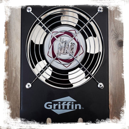 GRIFFIN Rackmount Exhaust Fan (4 PACK)- 3U Ultra-Quiet Triple Cooling Fans to Keep Studio Audio Gear Cool - Rack Mount for Network IT Server Rails with Temperature Control Panel Cabinet
