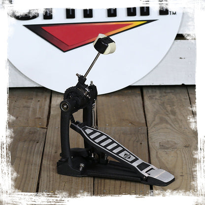 Single Kick Bass Drum Pedal by GRIFFIN - Deluxe Double Chain Foot Percussion Hardware for Intense Play - 4 Sided Beater & Adjustable Power Cam System