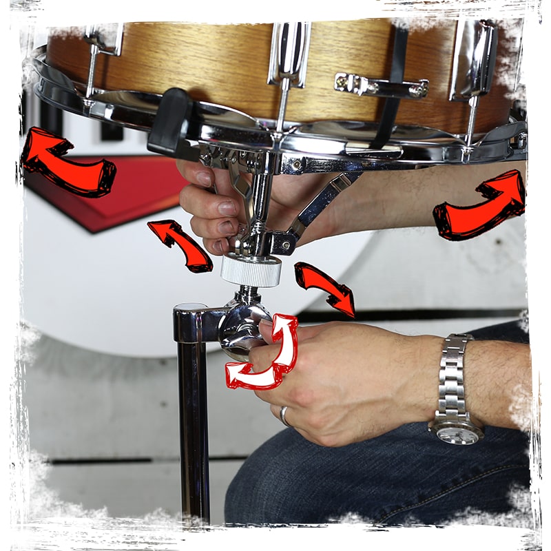 Extended Height Snare Drum Stand by GRIFFIN | Tall Adjustable Height Snare Stand For Practice Pad | Concert Stand Up Drum Mount Holder With Basket Clamp | Double Braced Percussion Chrome Drum Hardware