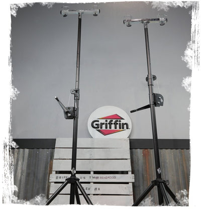 Light Trussing Stands by GRIFFIN | T Adapter DJ Booth Kit & Truss System for Lighting Cans & Speakers | Pro-Audio Stage Platform Hardware Mounting Package | PA Equipment Gear Holder | Live Music Gigs