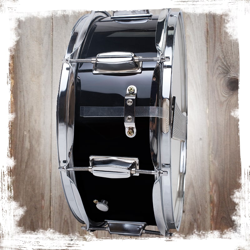 GRIFFIN Snare Drum | Poplar Wood Shell 14" x 5.5" with Black PVC & Coated Head | Acoustic Marching Percussion Musical Instrument Set with Drummers Key, 8 Metal Tuning Lugs & Snare Strainer Throw Off