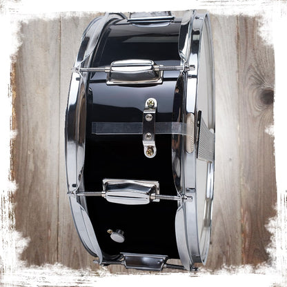 GRIFFIN Snare Drum | Poplar Wood Shell 14" x 5.5" with Black PVC & Coated Head | Acoustic Marching Percussion Musical Instrument Set with Drummers Key, 8 Metal Tuning Lugs & Snare Strainer Throw Off