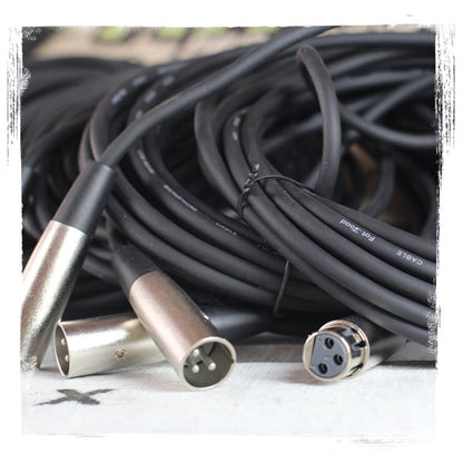 Microphone Cables by FAT TOAD (10 Pack) 20ft Professional Pro Audio XLR Mic Cord Patch with Female & Male Connector - 24 AWG Shielded Wire & Balanced