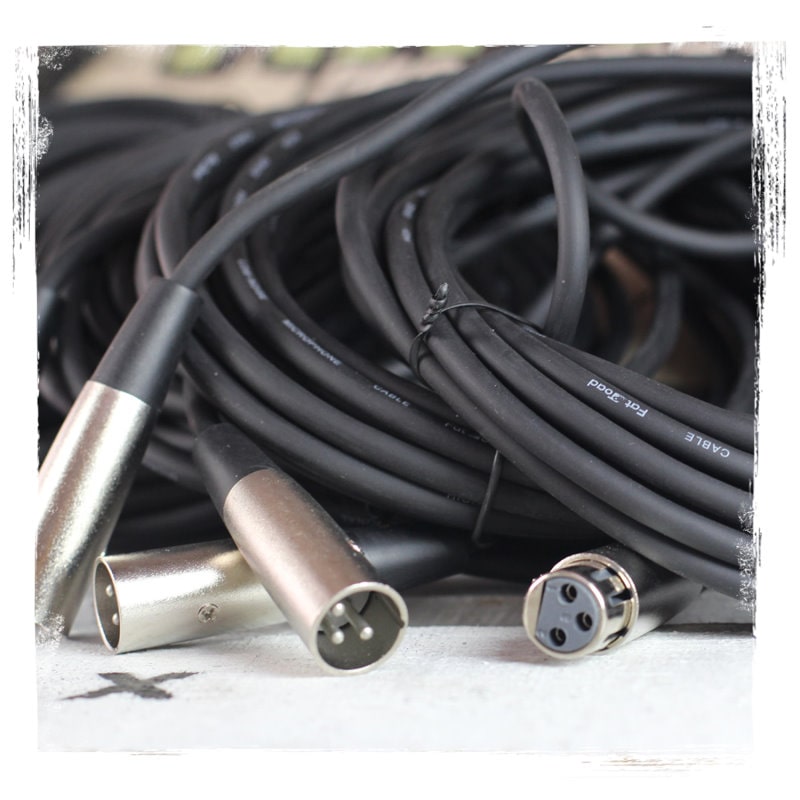 20ft XLR Mic Cables by FAT TOAD (24-PACK)- Professional Pro Audio Microphone Extension Patch with Lo-Z Connector - 24 AWG Shielded Wires & Balanced for DMX, Music Recording & Studio Mixer Gear