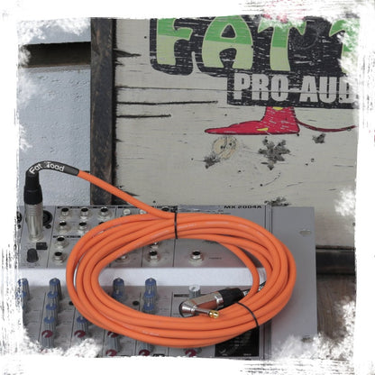 Guitar Cables (6 Pack) Right Angled Instrument Cord by FAT TOAD - 20FT 1/4 Quarter Inch Straight-End 20 GA Wires for Electric Guitar Pedal, Keyboards