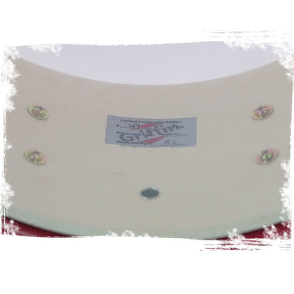 GRIFFIN Snare Drum Birch Wood Shell 14 X 6.5 Inch - Oversize 2.5" Large Vents & Custom Graphic Wrap (Limited Edition) - Red Hardware, 8 Tuning Lugs