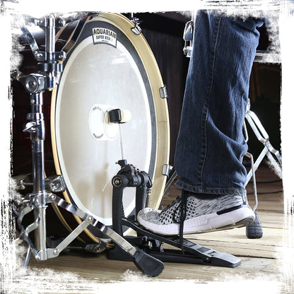 Single Kick Bass Drum Pedal by GRIFFIN - Deluxe Double Chain Foot Percussion Hardware for Intense Play - 4 Sided Beater & Adjustable Power Cam System