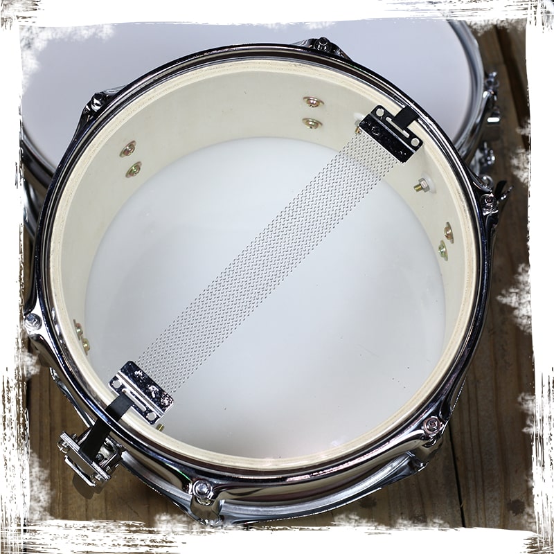 Popcorn Soprano Snare Drum by GRIFFIN | Acoustic Firecracker 10"x6" Poplar Wood Shell with Oakwood PVC | Mini Concert Marching Percussion Musical Instrument with Snare Throw Off, Drummers Key & Head