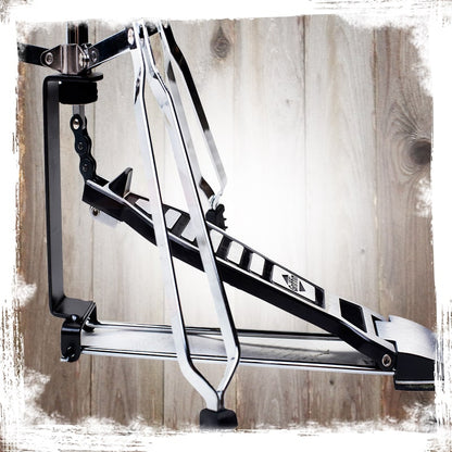 Deluxe Hi-Hat Stand by GRIFFIN | Hi Hat Cymbal Pedal With Pull Chain | HiHat Mount with Chrome Double Braced Hardware Accessory Set | Adjustable High Hat Holder Ideal for Mobile Percussion Drummers
