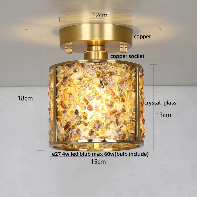 DecorBites™ Column Glass Crystal Ceiling Light for Nordic Modern Home Decor