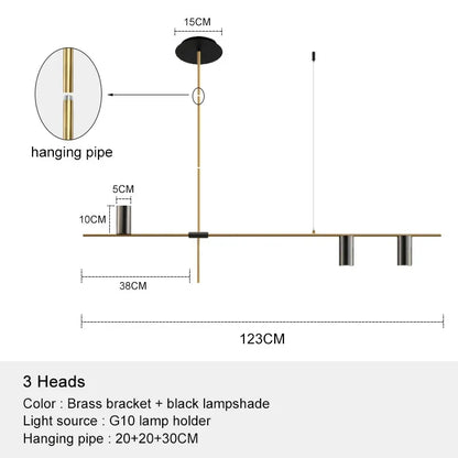 DecorBites™ Black Chandelier Pendant Lights for Dining Table, Kitchen, Living Room