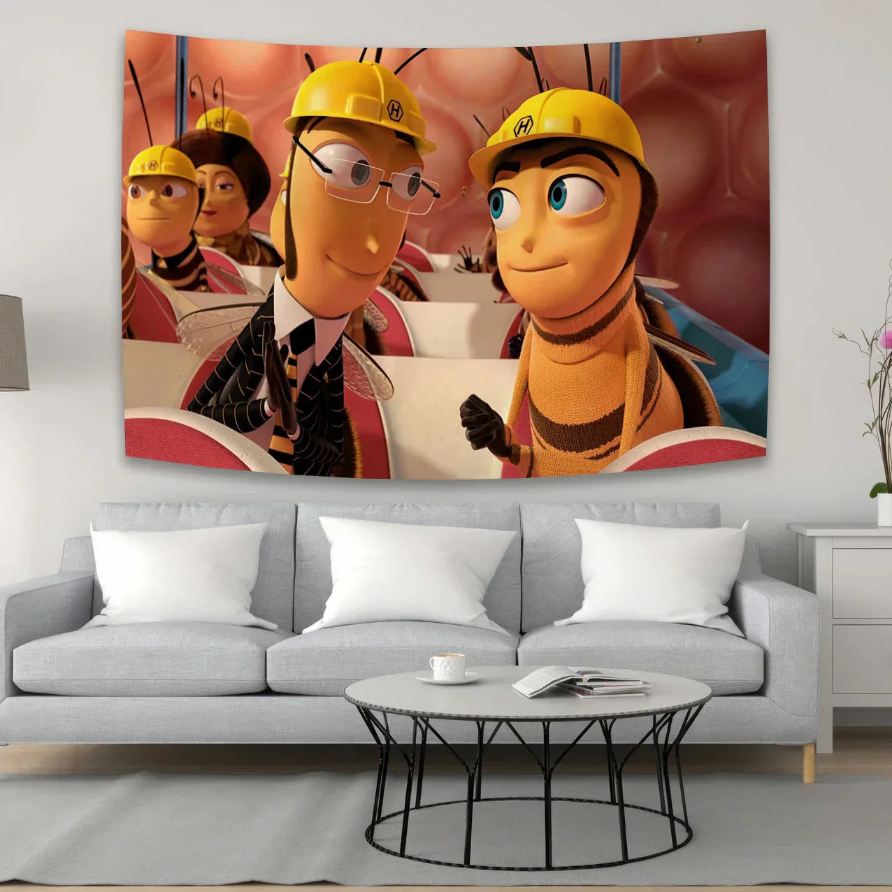 DecorBites™ Bee Movie Meme Tapestry Art Wall Hanging Decor for Living Room